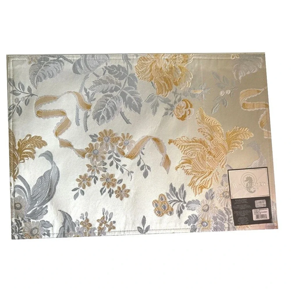 Waterford Eva Set of 3 Placemats Christmas Thanksgiving Luxury Blue 13x19